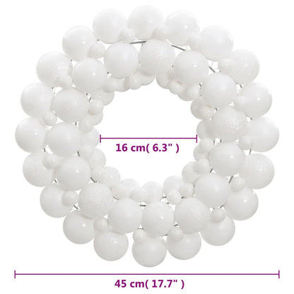 Julkrans vit 45 cm polystyren