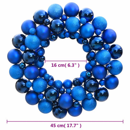 Julkrans blå 45 cm polystyren
