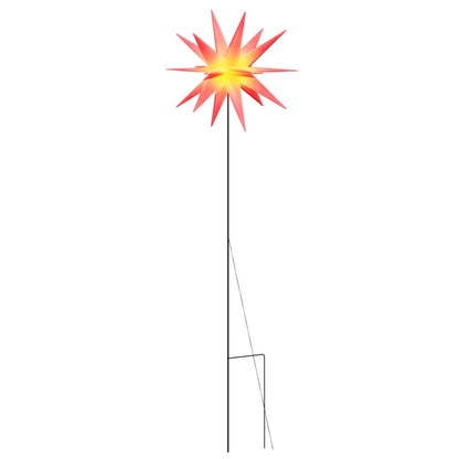 Stjärna med LED med spett vikbar röd 57 cm