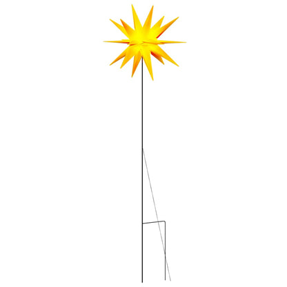 Stjärna med LED med spett vikbar gul 57 cm