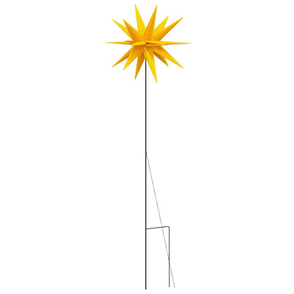 Stjärna med LED med spett vikbar gul 57 cm
