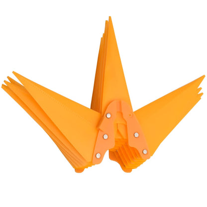 Stjärnor med LED-belysning 3 st vikbar gul 33 cm