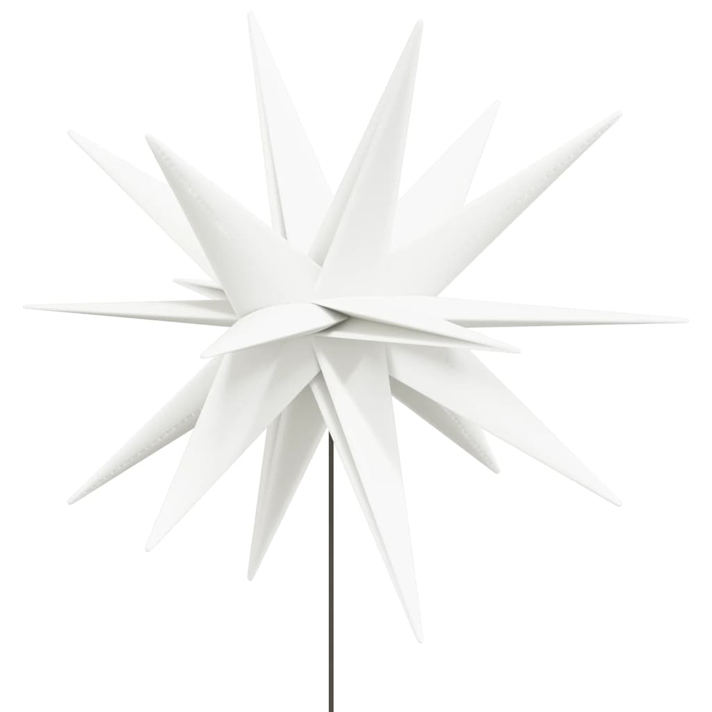 Stjärnor med spett LED 3 st vikbar vit 35 cm