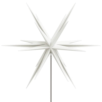 Stjärnor med spett LED 3 st vikbar vit 35 cm