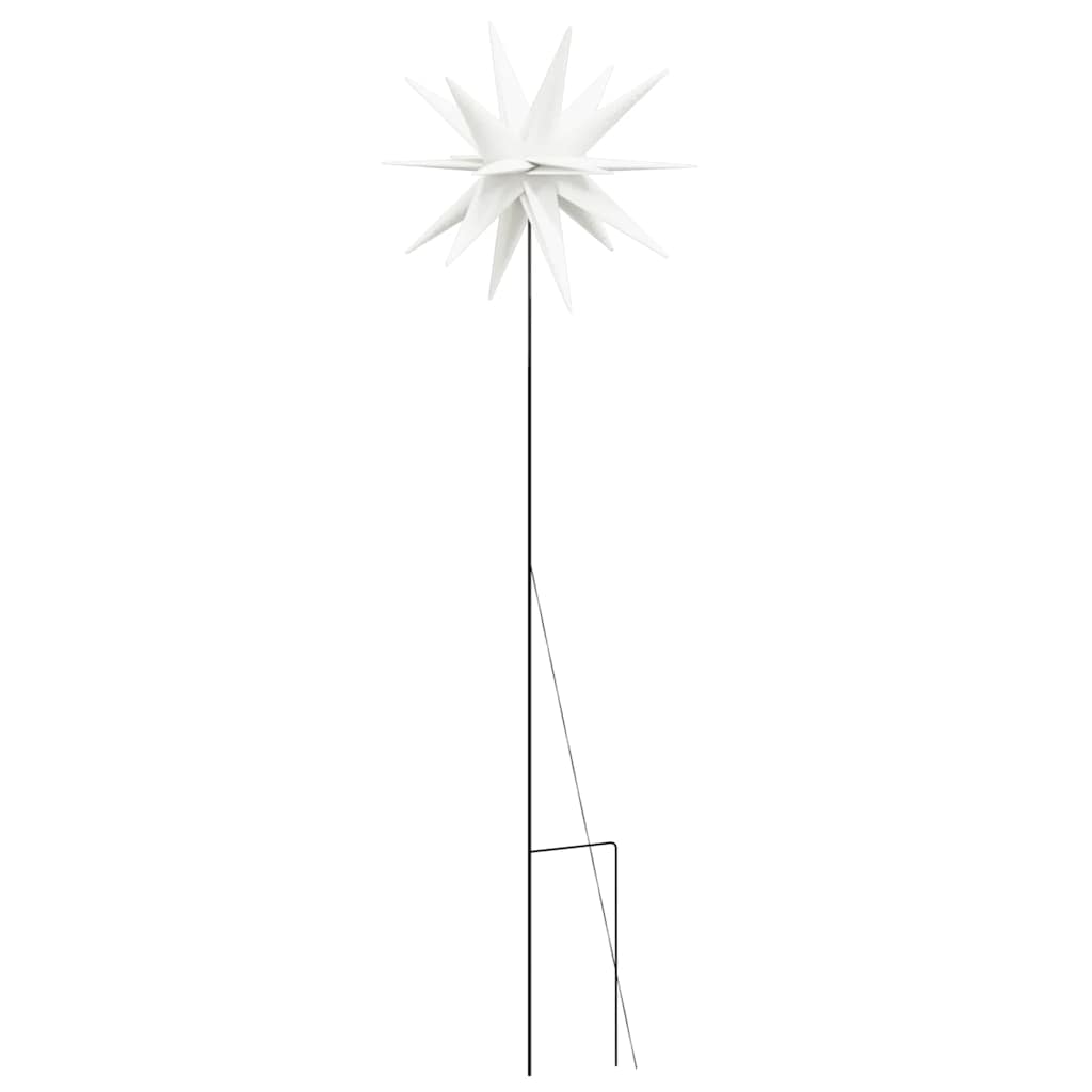 Stjärnor med spett LED 3 st vikbar vit 35 cm