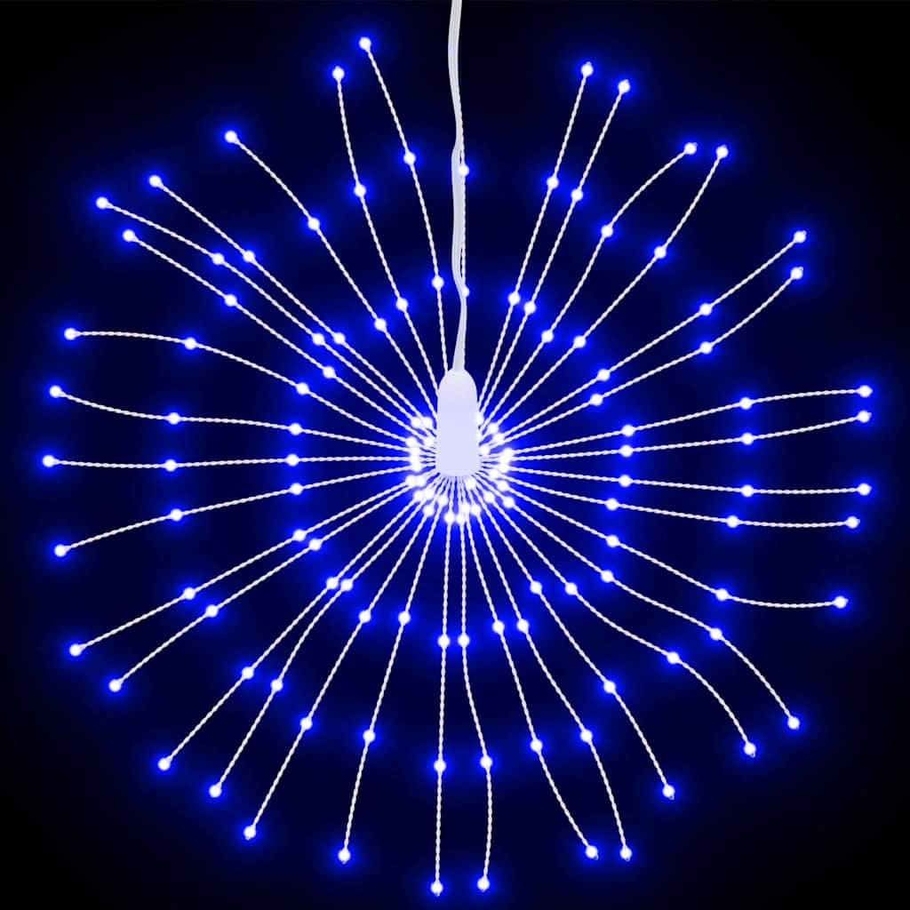 Julbelysning 4 st 140 LED blå 17 cm