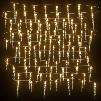 Julislampa 100 LED-lampor varmvit 10 m akryl PVC