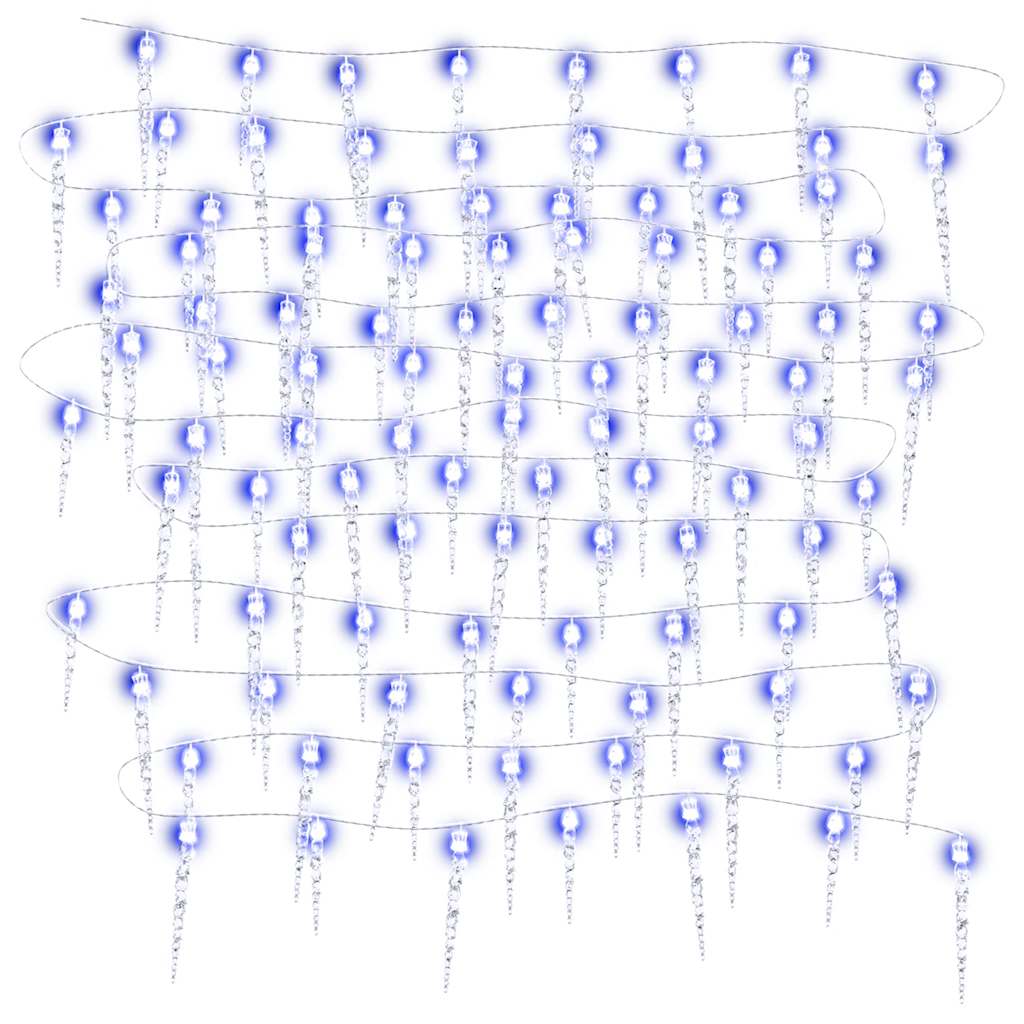 Julbelysning 200 LEDs blå 20 m akryl PVC