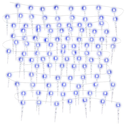 Julbelysning 200 LEDs blå 20 m akryl PVC