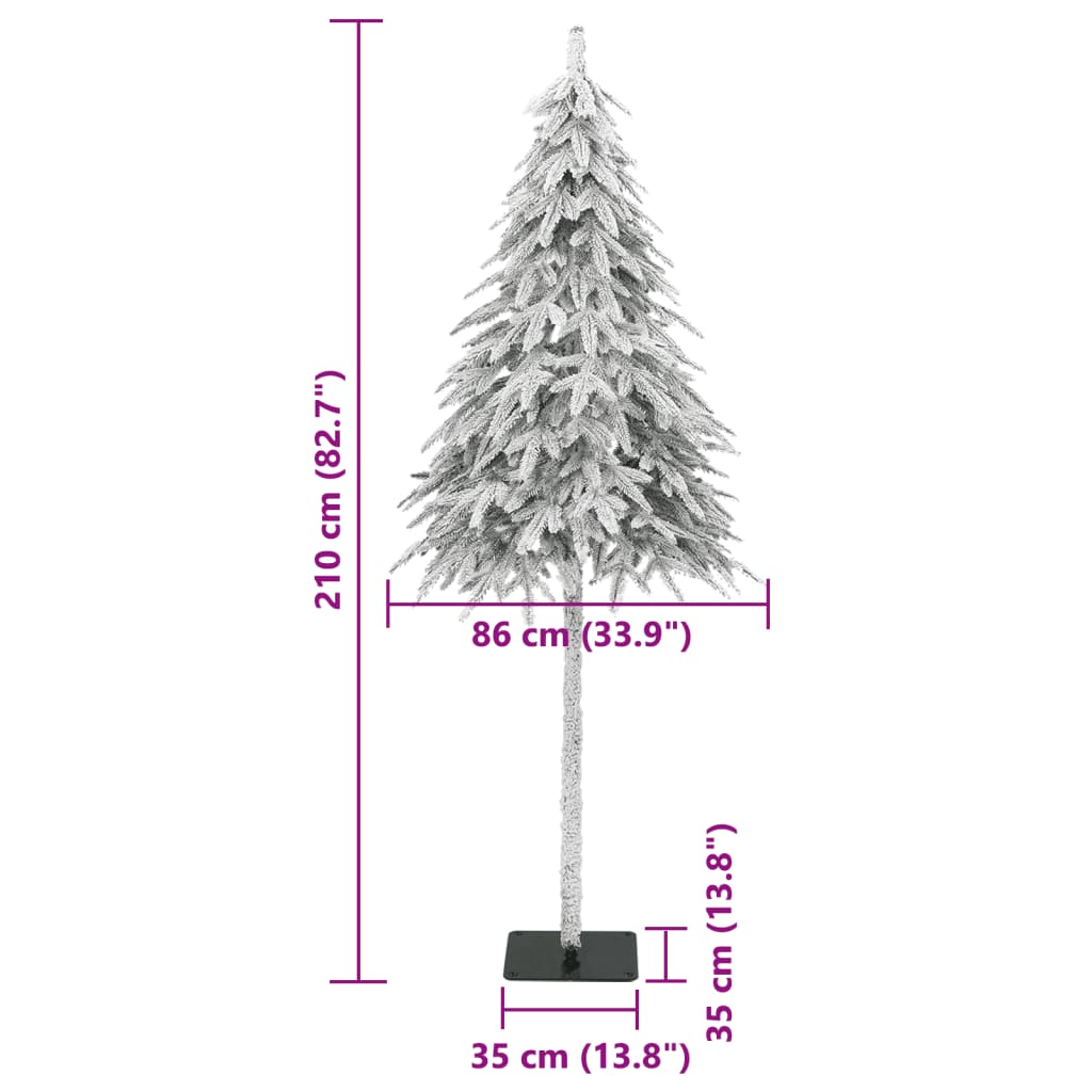 Plastgran med snö 210 cm