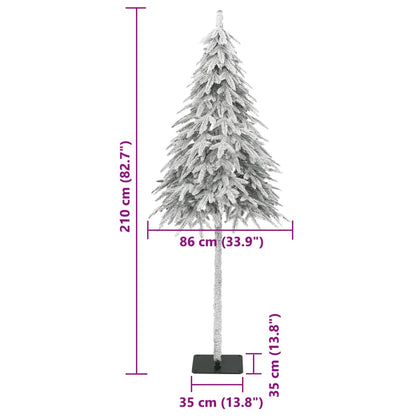 Plastgran med snö 210 cm