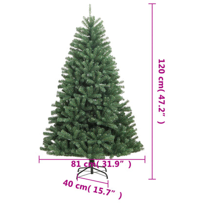 Konstgran med stativ gångjärn grön 120 cm