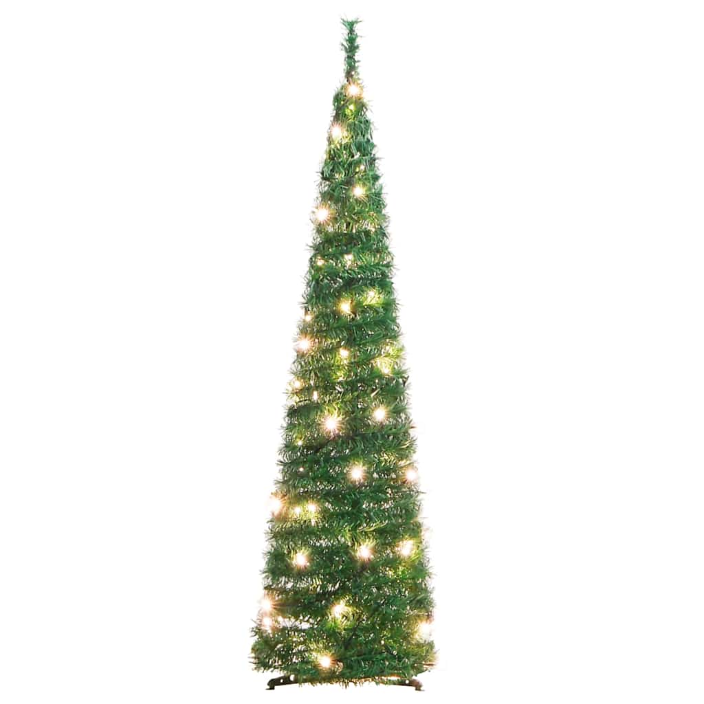 Plastgran pop-up 50 LED grön 120 cm