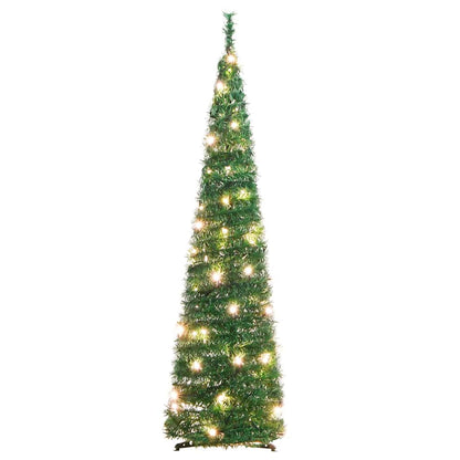 Plastgran pop-up 50 LED grön 120 cm