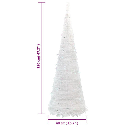 Plastgran pop-up 50 LED vit 120 cm