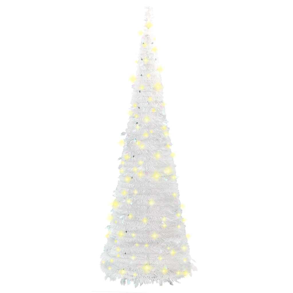 Plastgran pop-up 100 LED vit 150 cm