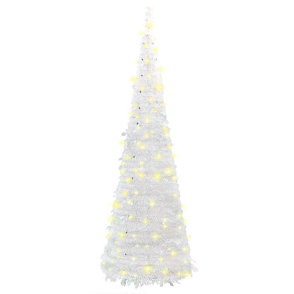 Plastgran pop-up 100 LED vit 150 cm