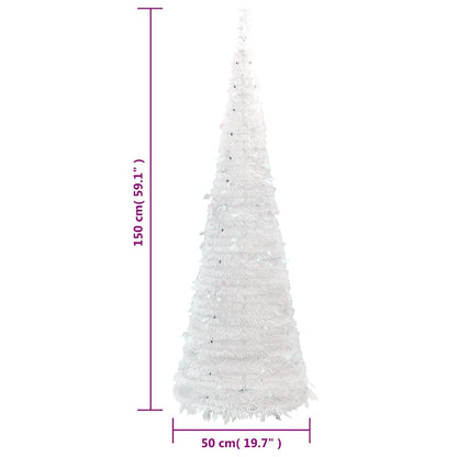 Plastgran pop-up 100 LED vit 150 cm