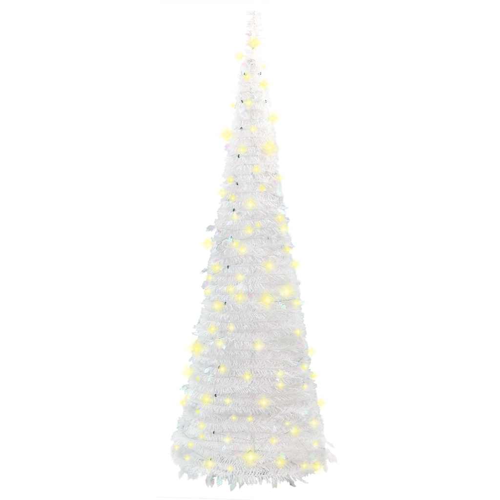 Plastgran pop-up 150 LED vit 180 cm