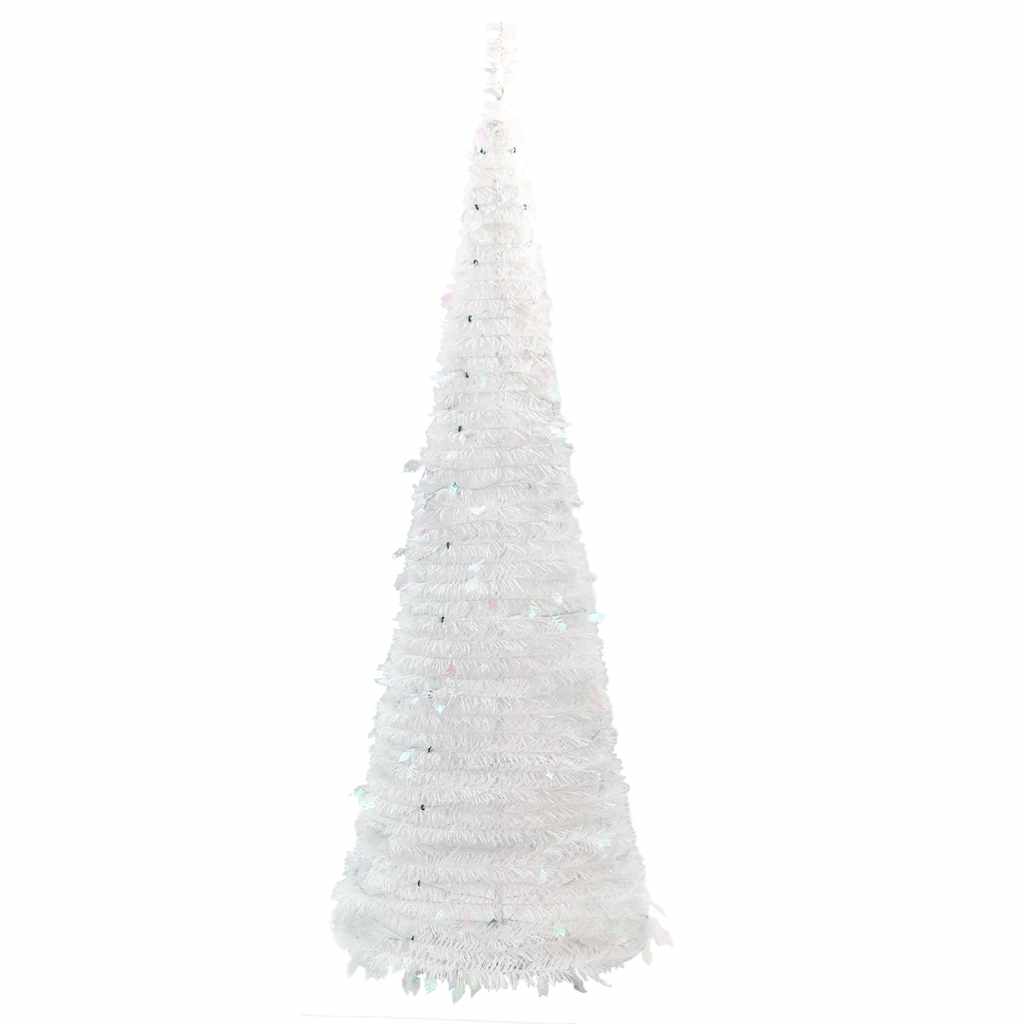 Plastgran pop-up 150 LED vit 180 cm