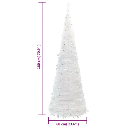 Plastgran pop-up 150 LED vit 180 cm