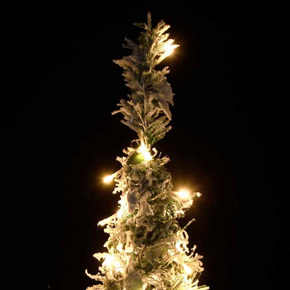 Plastgran pop-up med snö 50 LED 120 cm