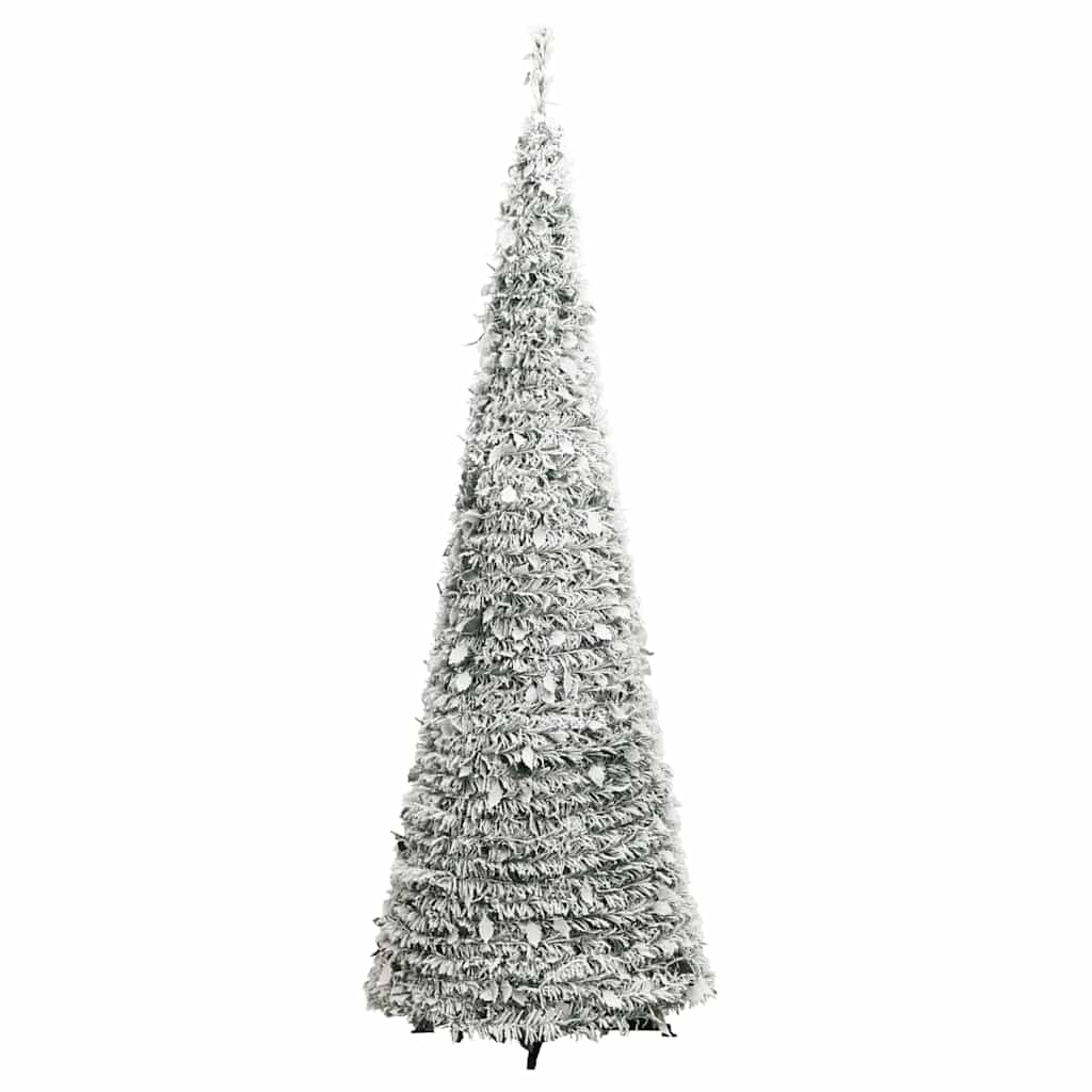 Plastgran pop-up med snö 50 LED 120 cm