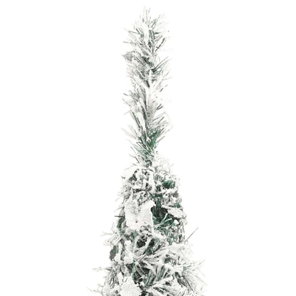 Plastgran pop-up med snö 200 LED 210 cm