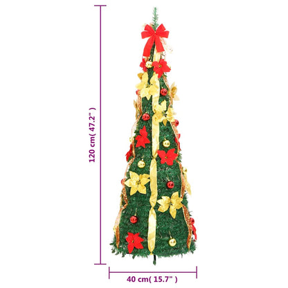 Plastgran pop-up 50 LED grön 120 cm