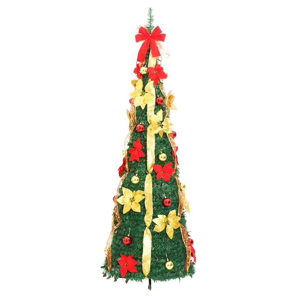 Plastgran pop-up 100 LED grön 150 cm
