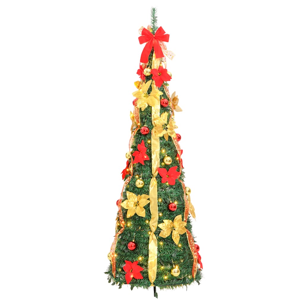 Plastgran pop-up 150 LED grön 180 cm