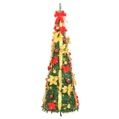 Plastgran pop-up 150 LED grön 180 cm