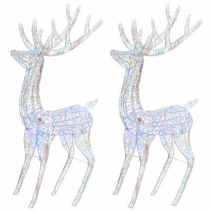 Julren 2 st akryl 250 LED 180 cm flerfärgad