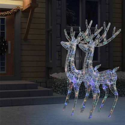 Julren 2 st akryl 250 LED 180 cm flerfärgad