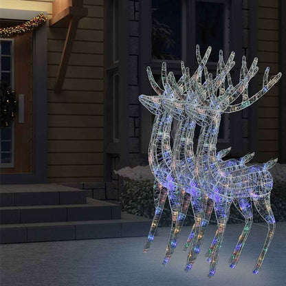 Julren 3 st akryl 250 LED 180 cm flerfärgad
