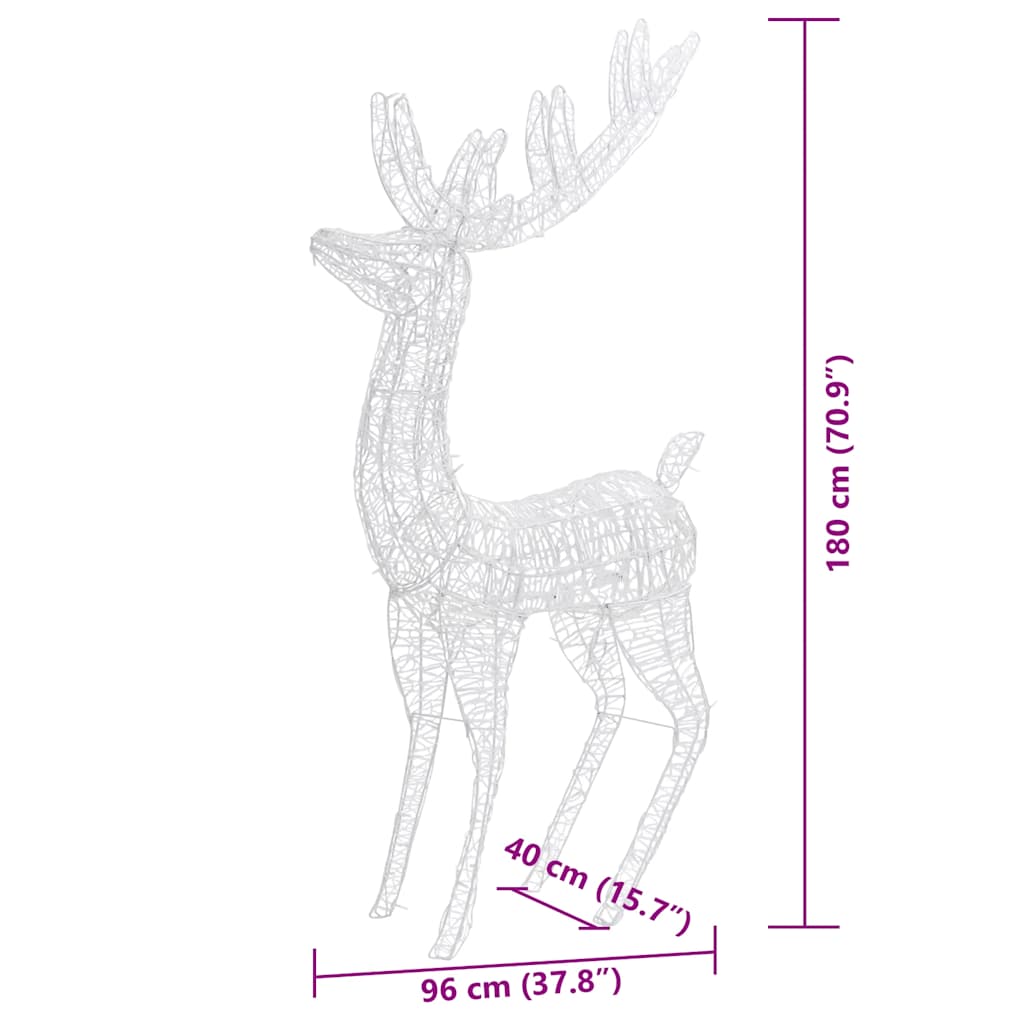Julren 3 st akryl 250 LED 180 cm flerfärgad
