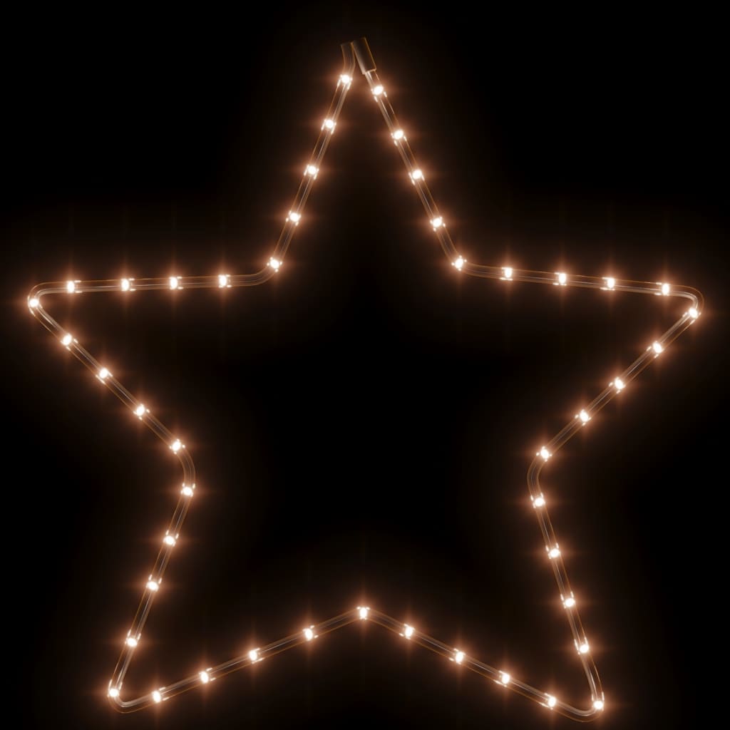 Julstjärna ljusslingor 2 st med 48 LEDs varmvit 56 cm