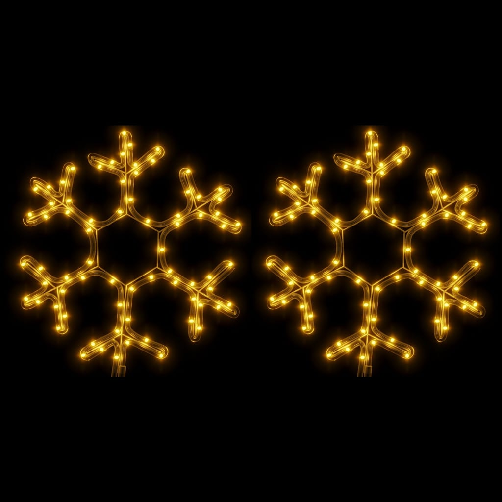 Snöflinga ljusslinga med LED 2 st varmvit 38x37 cm