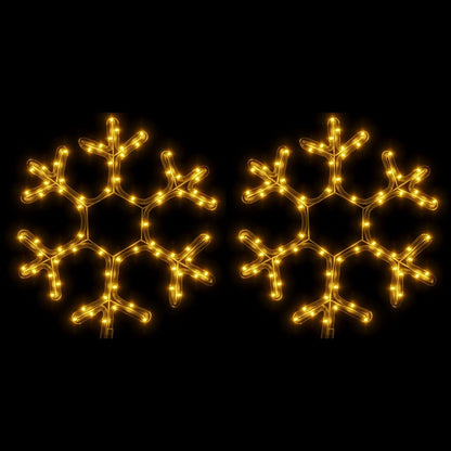 Snöflinga ljusslinga med LED 2 st varmvit 38x37 cm