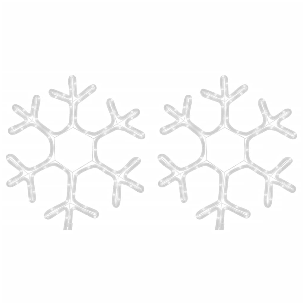 Snöflinga ljusslinga med LED 2 st varmvit 38x37 cm