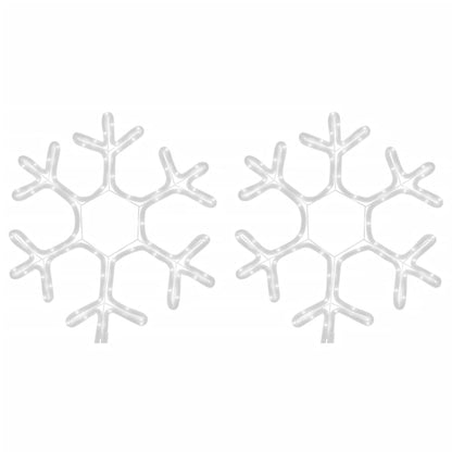 Snöflinga ljusslinga med LED 2 st varmvit 38x37 cm