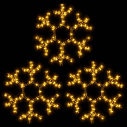 Snöflinga ljusslinga med LED 3 st varmvit 38x37 cm