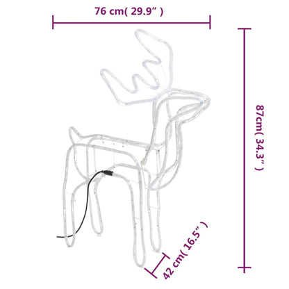 Renfigur 2 st ljusslinga med varmvit 76x42x87 cm