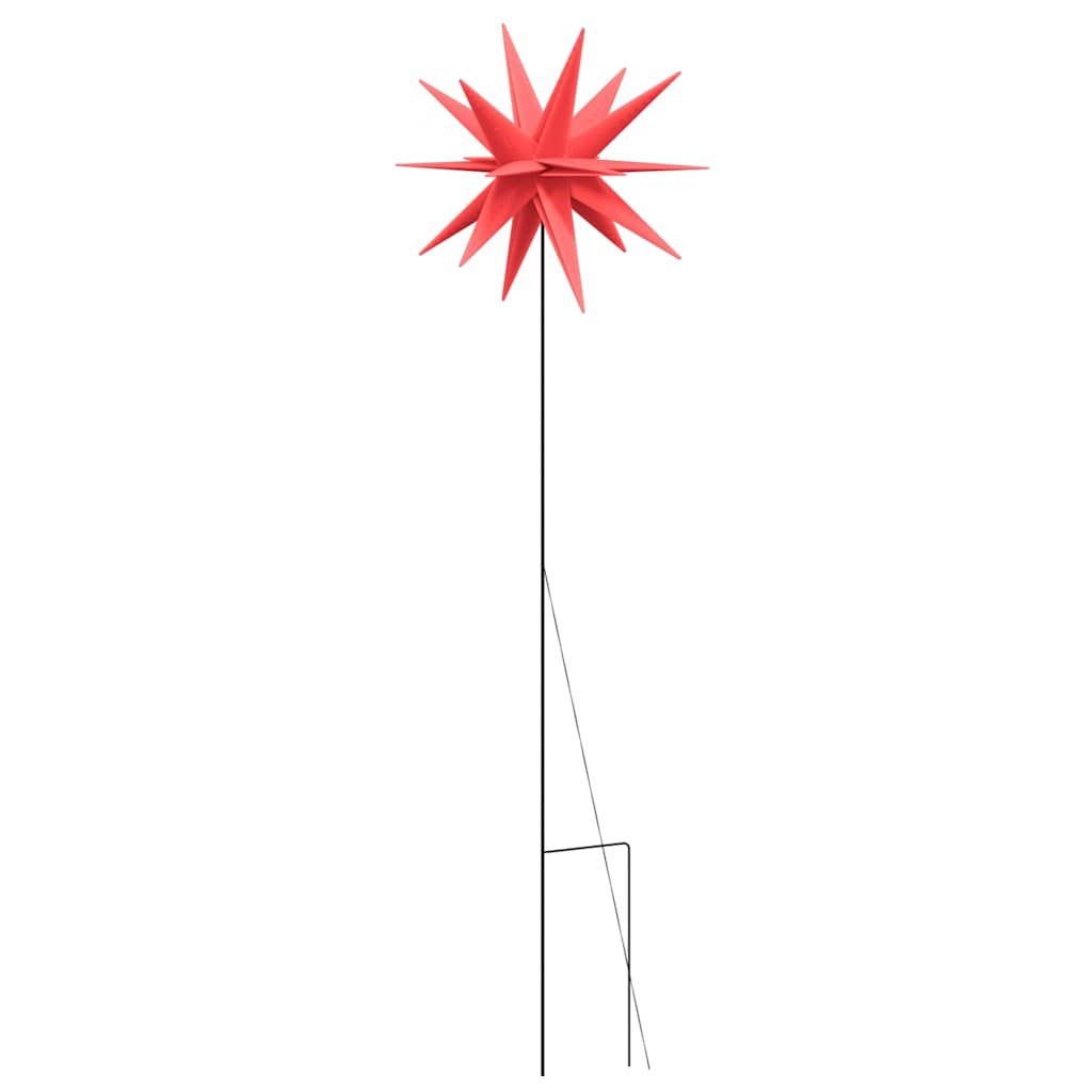 Stjärnor med spett LED 3 st vikbar röd 57 cm