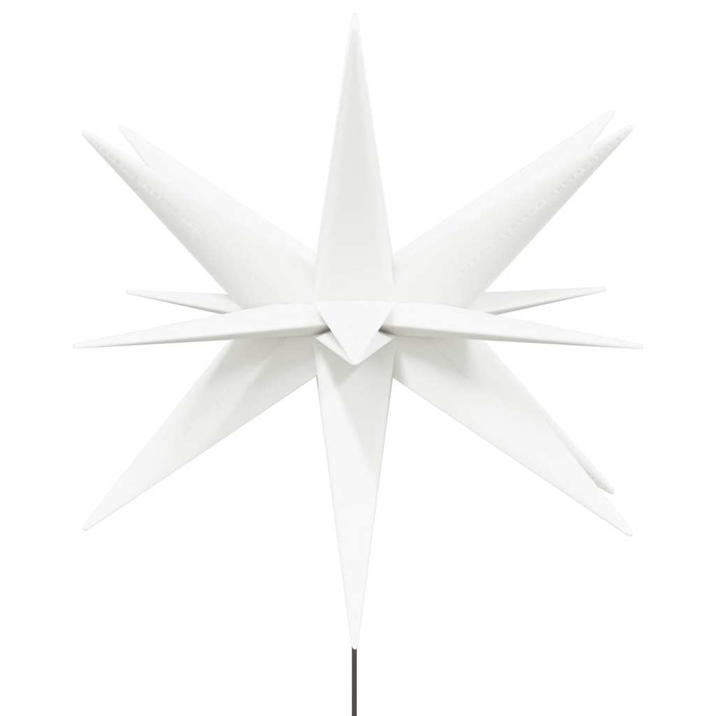 Stjärnor med spett LED 3 st vikbar vit 57 cm
