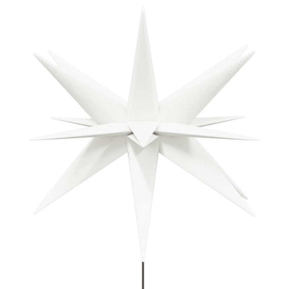 Stjärnor med spett LED 3 st vikbar vit 57 cm