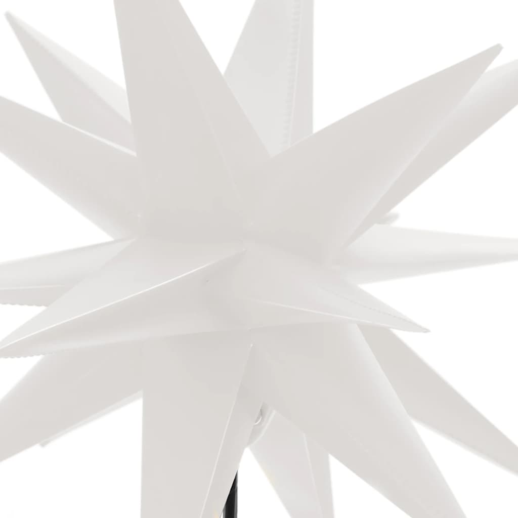 Stjärnor med spett LED 3 st vikbar vit 57 cm
