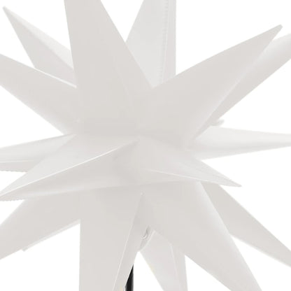 Stjärnor med spett LED 3 st vikbar vit 57 cm