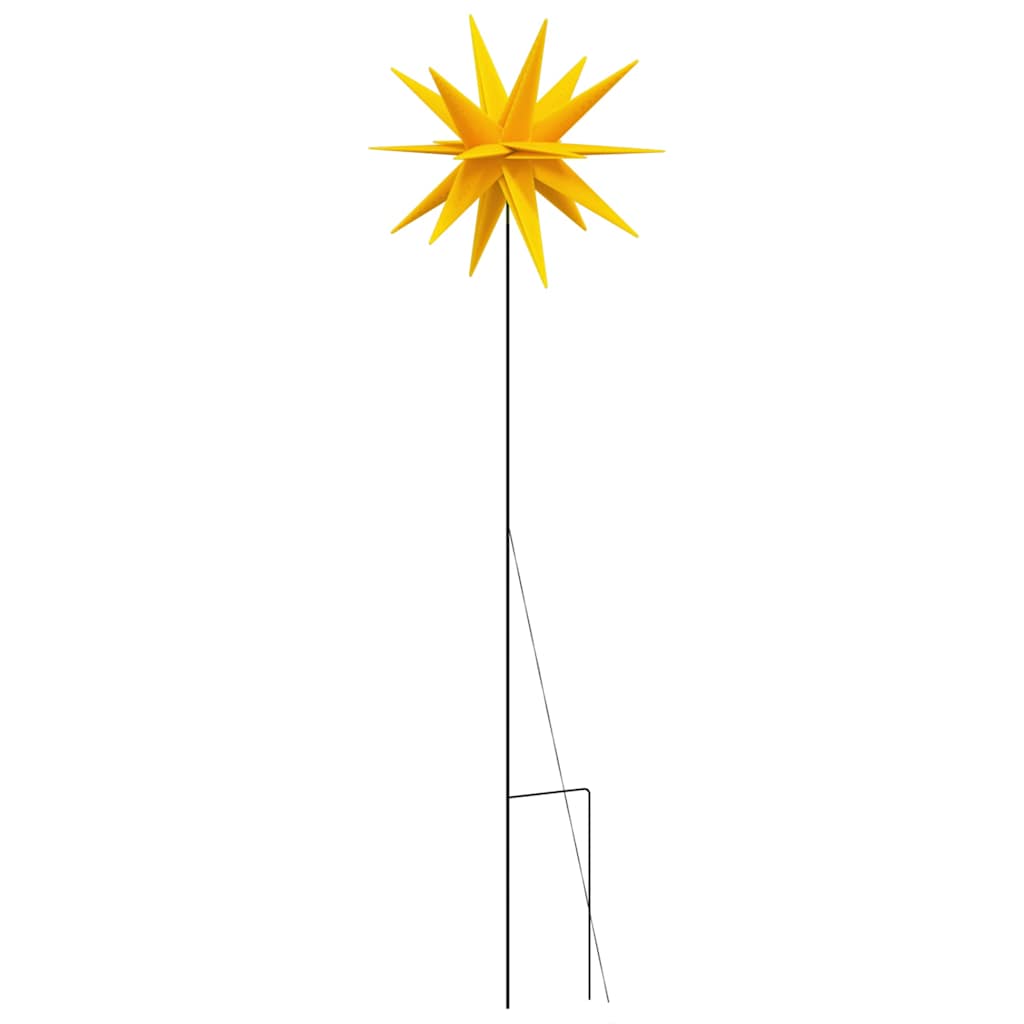 Stjärnor med spett LED 3 st vikbar gul 57 cm