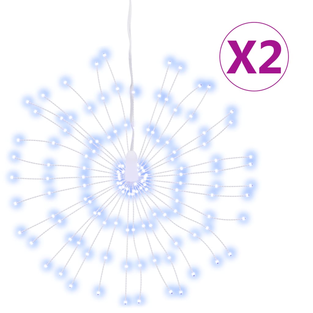 Julbelysning 2 st 140 LED kallvit 17 cm